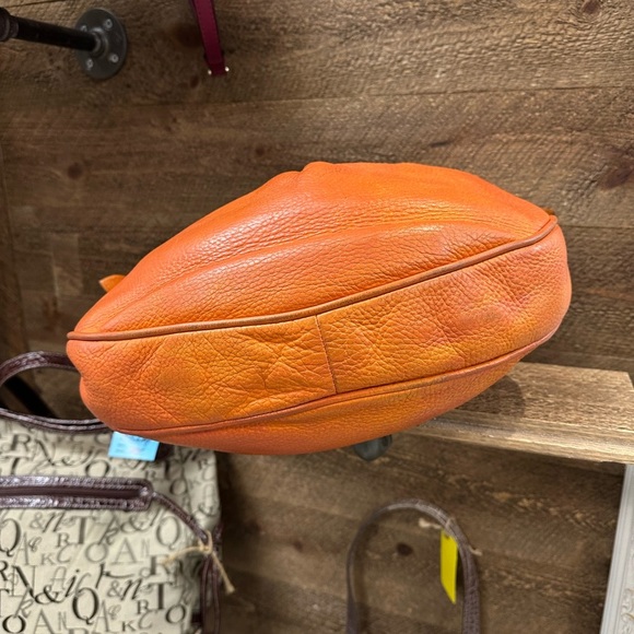 Dooney & Bourke Burnt Orange Pebbled Leather Shoulder Bag - Picture 10 of 11